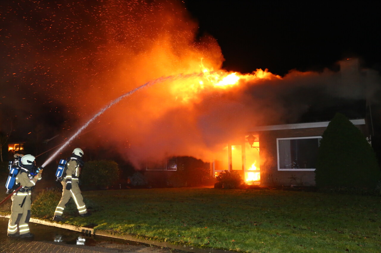 Woning door brand verwoest in Gasselte