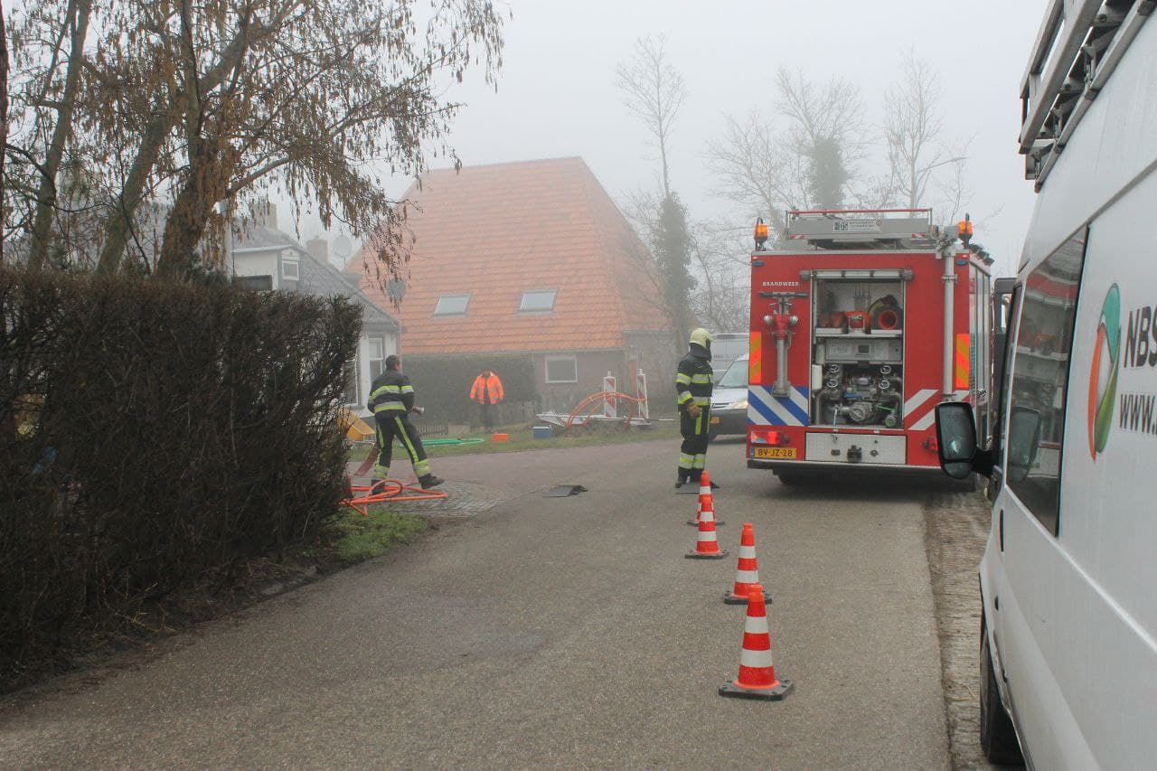Brandweer ingezet voor gaslek in Hantumhuizen