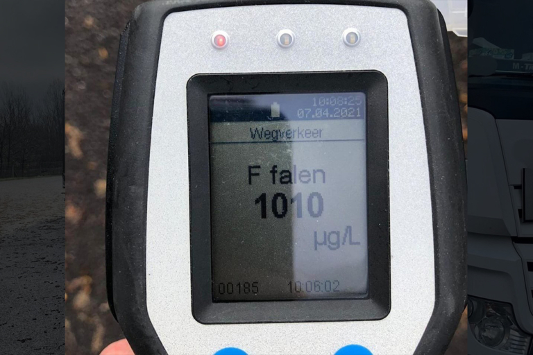 Dronken vrachtwagenbestuurder van de weg gehaald op de A37 bij Zwartemeer