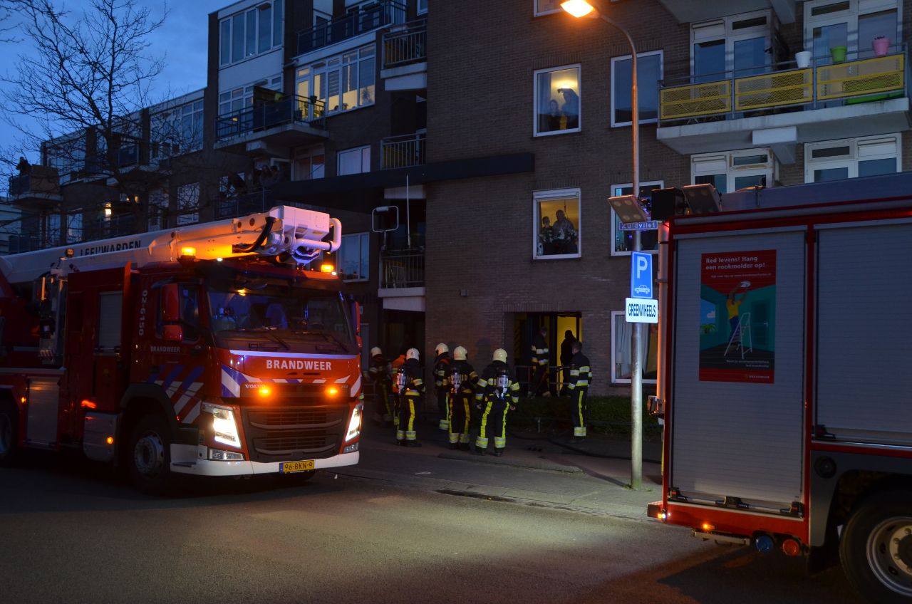 Brand in flat laat brandweer uitrukken in Leeuwarden