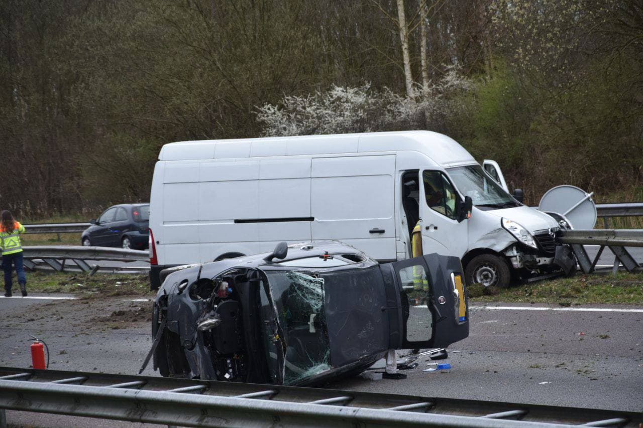 Ravage op A32 richting Fryslân na ongeval