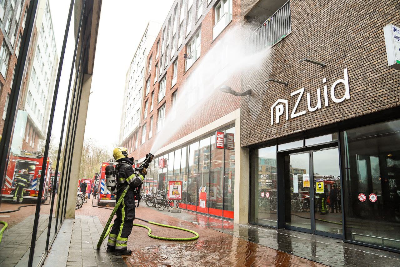 Flatbrand blijkt rokende bloempot in Drachten