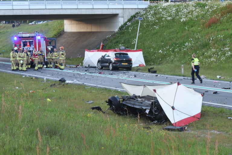 Vier doden en vijf gewonden bij ernstig ongeval op N34 bij Borger