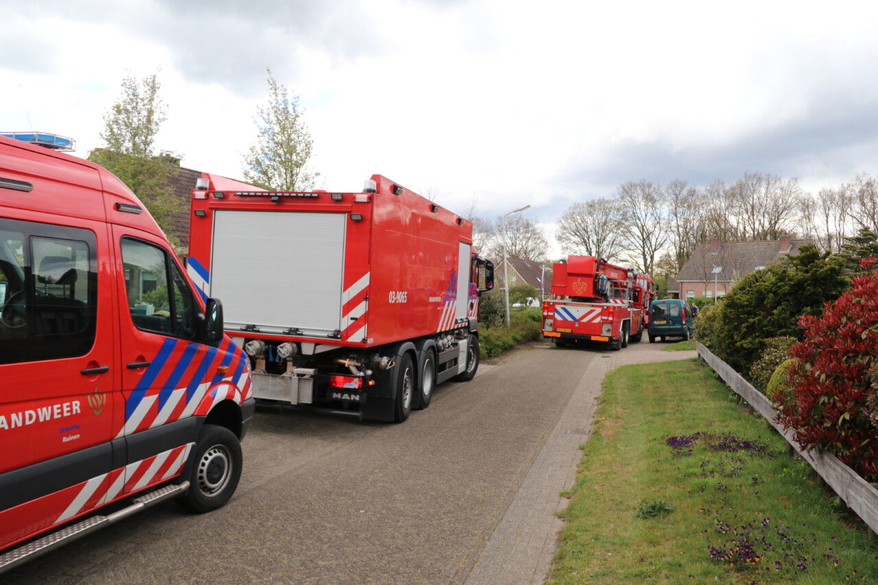 Brandweer ingezet bij melding van schoorsteenbrand in Ruinen
