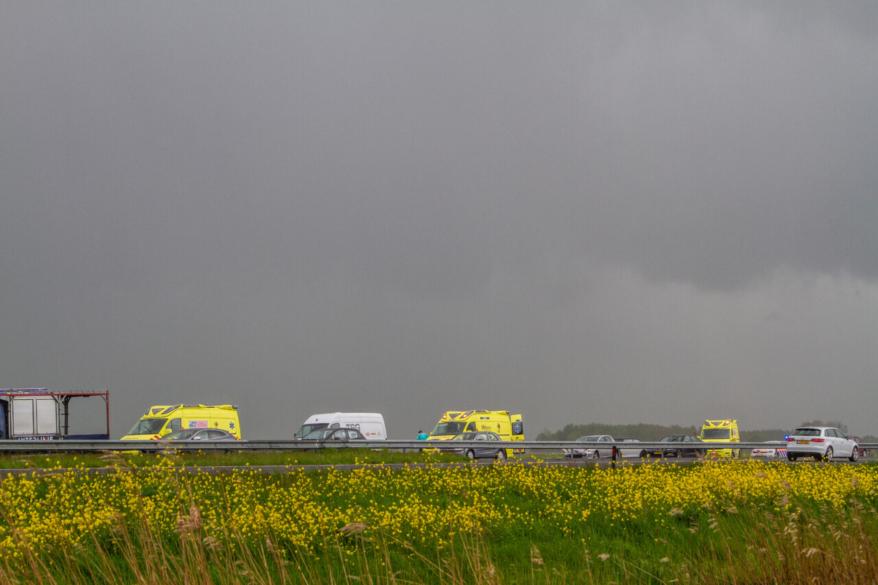 Ongeval na ongeval na ongeval op A7 nabij Drachten