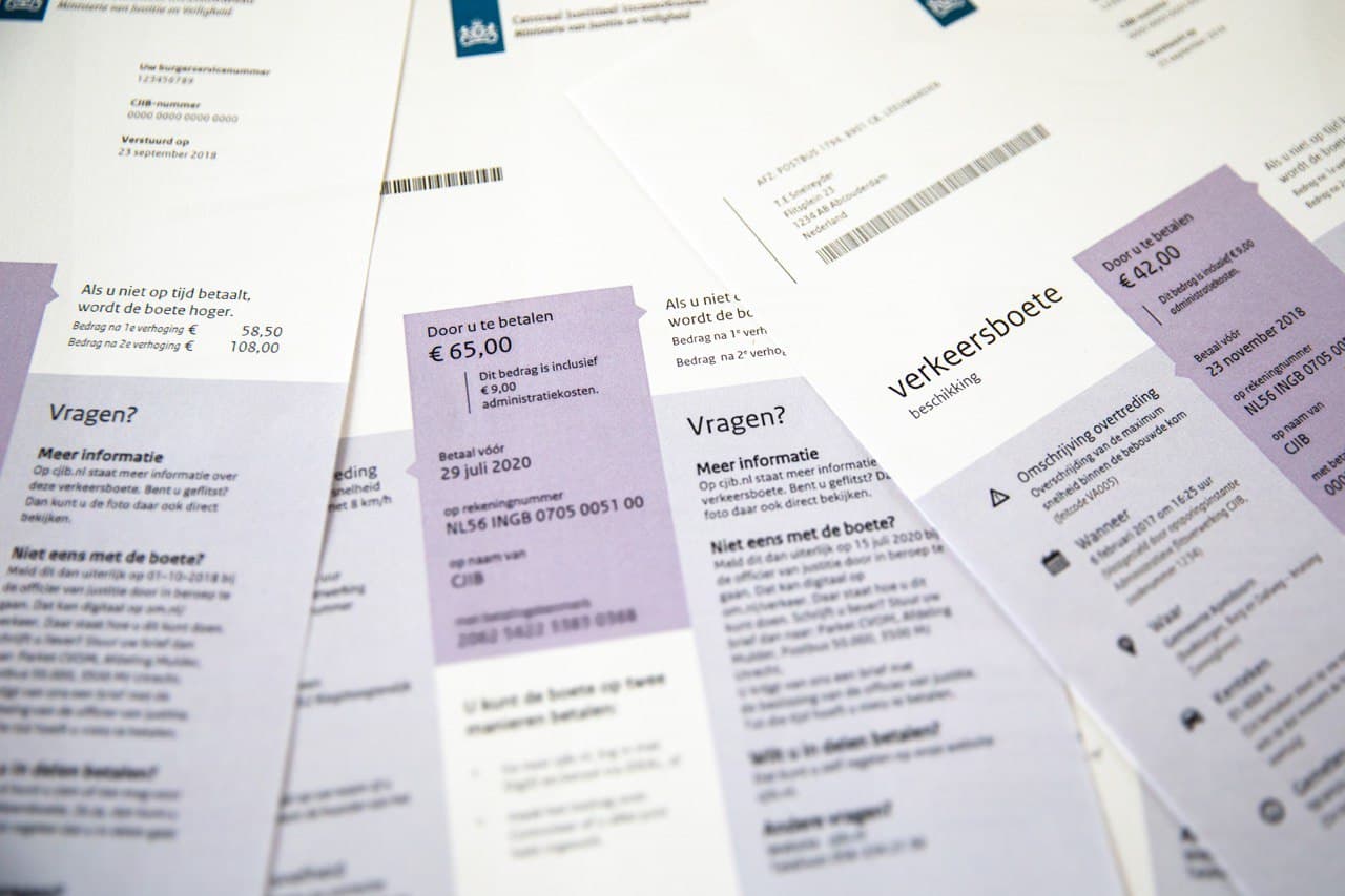 Ruim 2,2 miljoen verkeersovertredingen in eerste vier maanden 2021