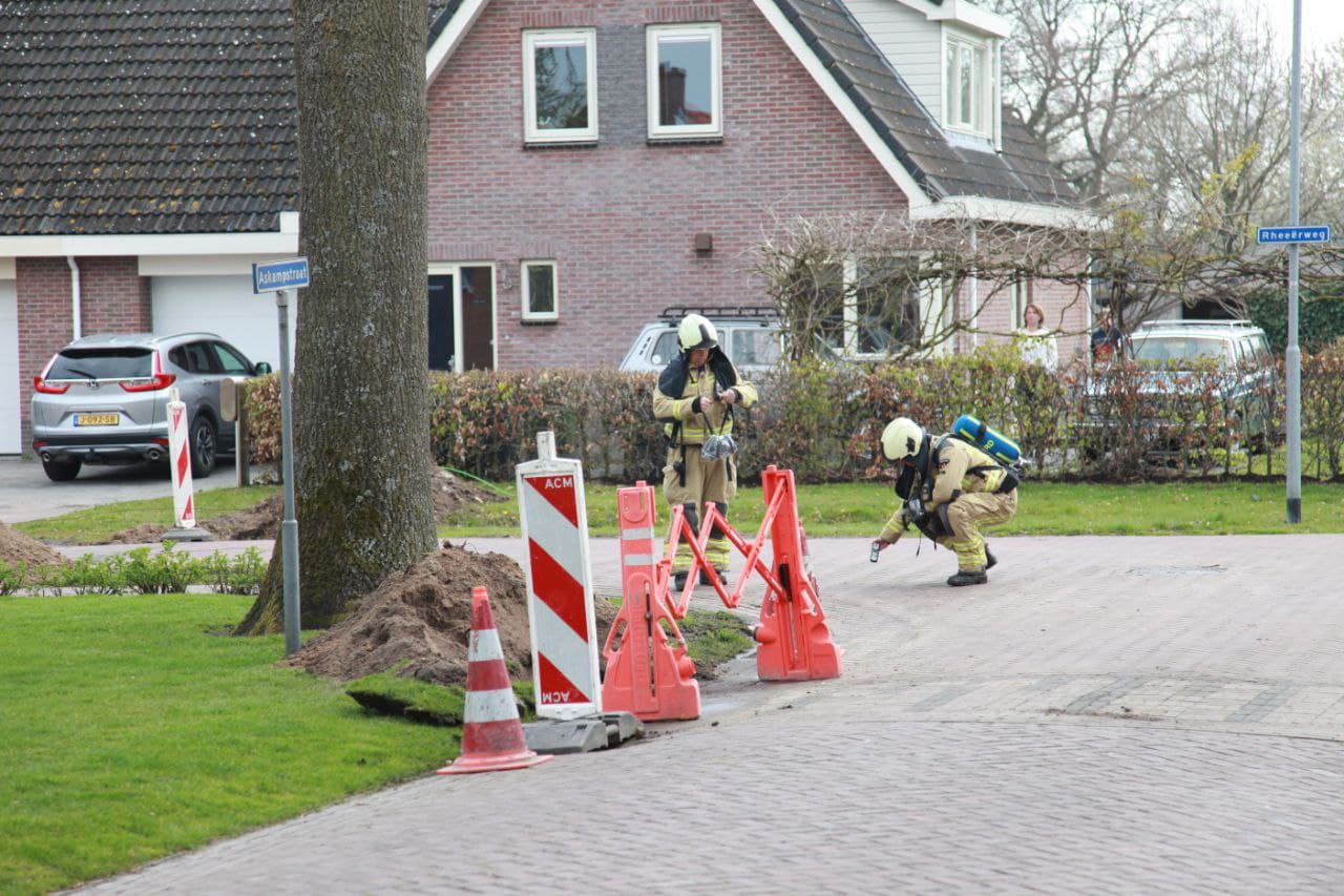 Gaslekkage bij werkzaamheden in Zeijen