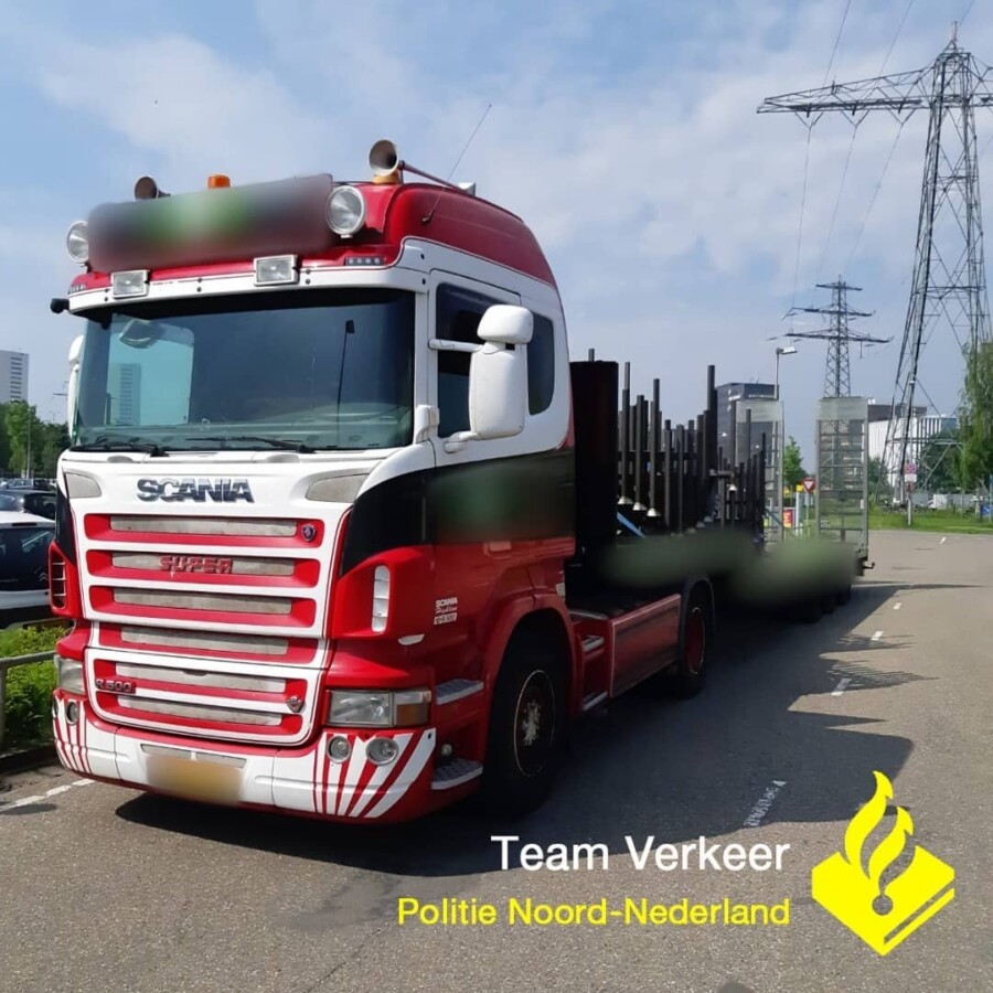 Vrachtwagenchauffeur liegt boetes bij elkaar in Groningen