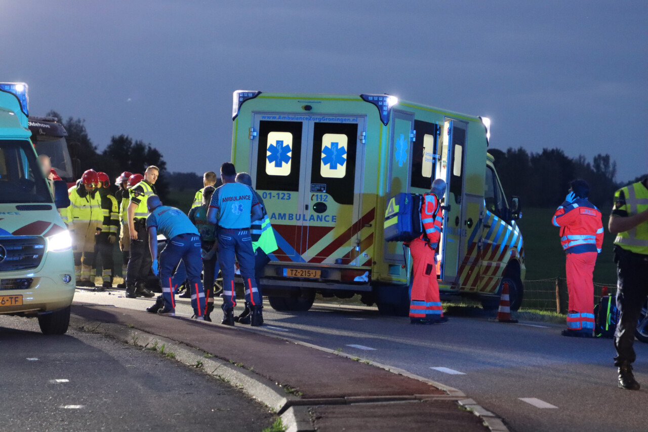 Ernstig ongeval op N983 bij Oldehove, twee personen gewond