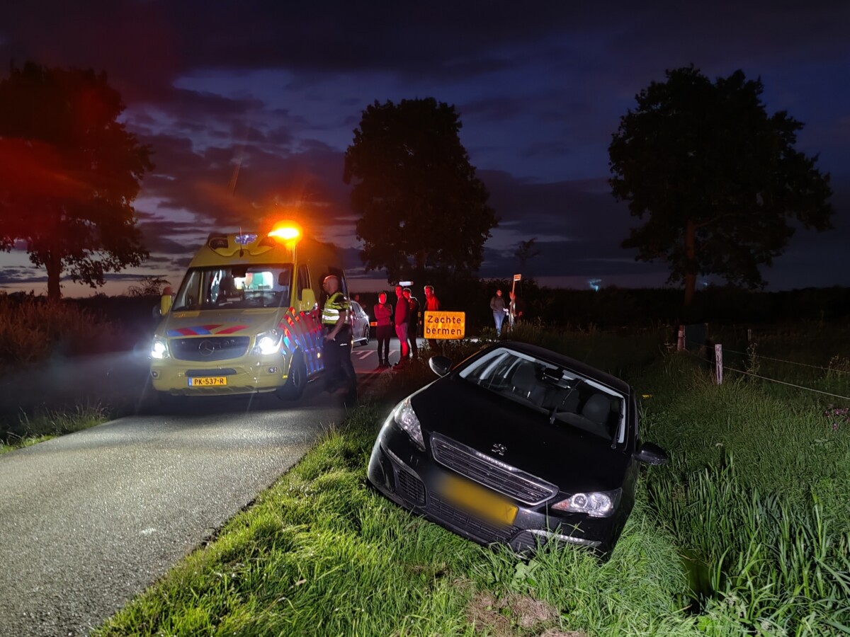 Dronken bestuurder raakt van de weg bij Lieveren