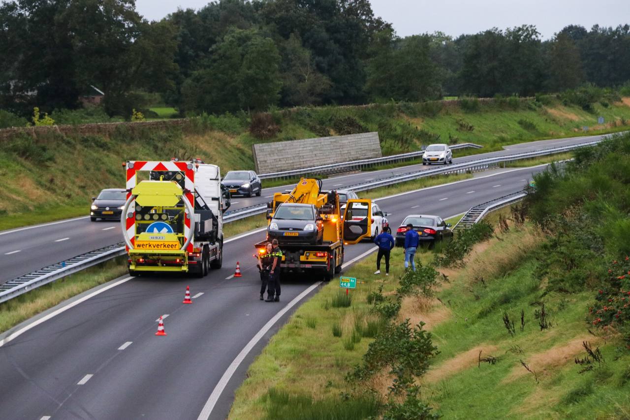 Rijstrook afgesloten door ongeval op Centrale As