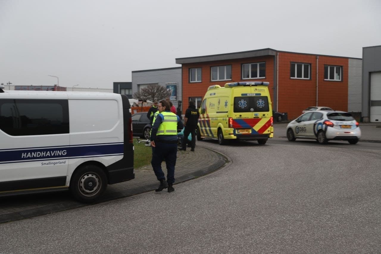 Botsing tussen auto en fietser in Drachten
