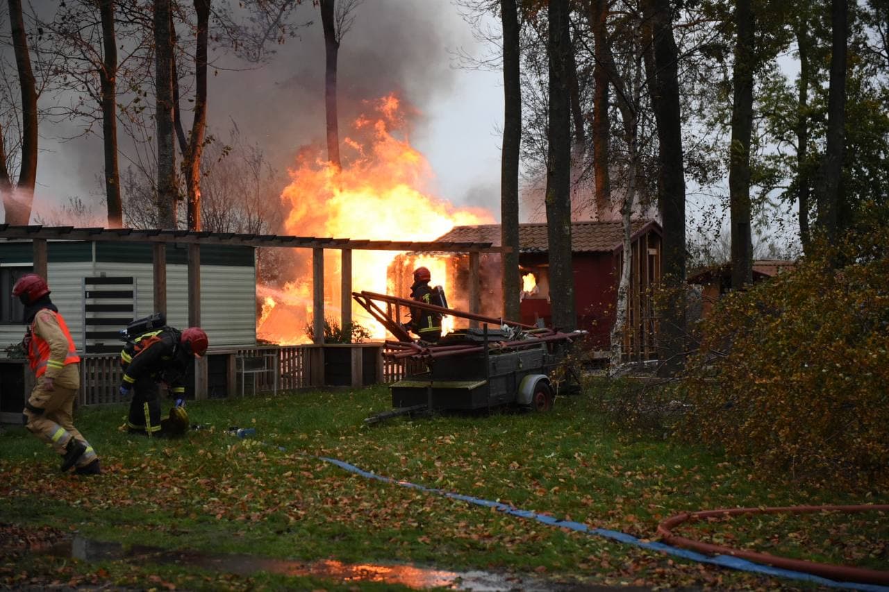 Chalet op camping Wedderbergen afgebrand