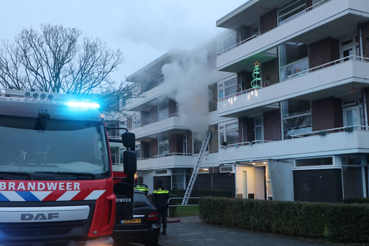 Veel rookontwikkeling bij brand in appartementencomplex Groningen