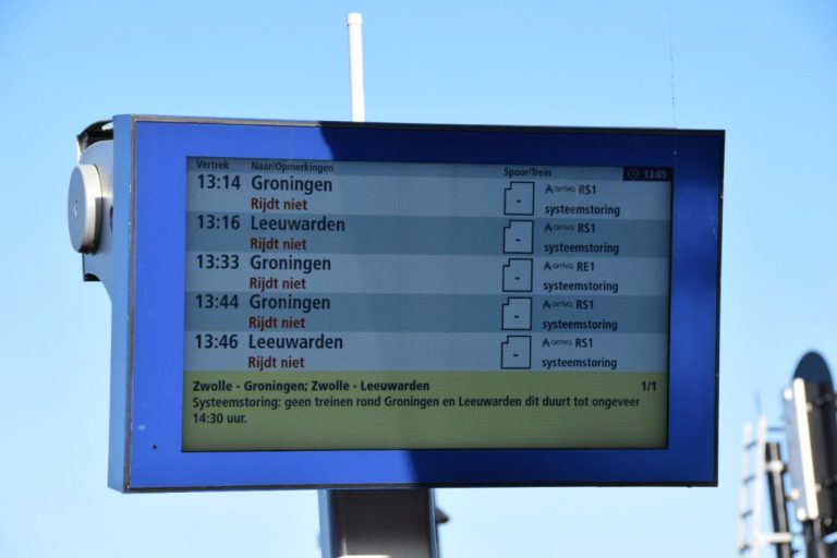 Treinverkeer Noord-Nederland plat door systeemstoring