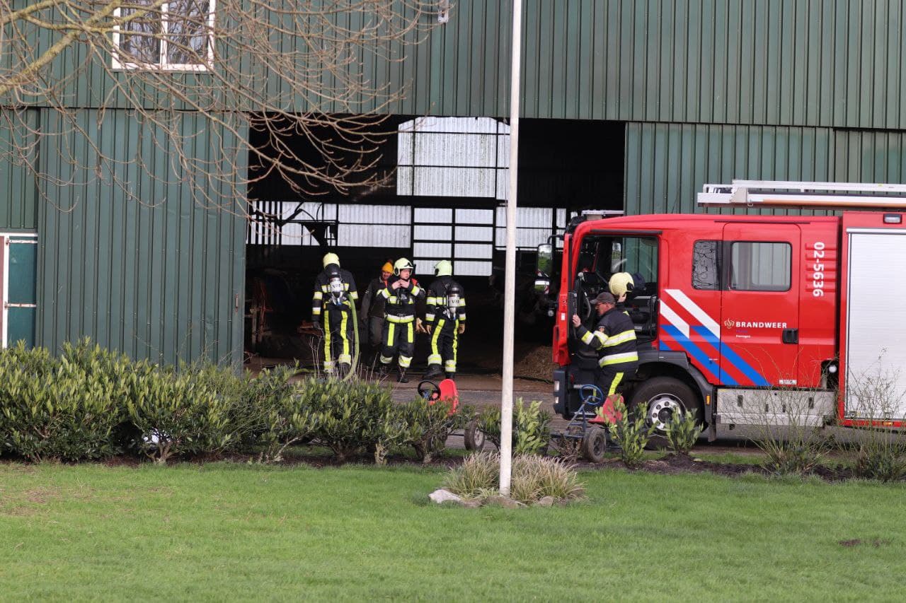 Kleine brand bij boerderij in Wolsum