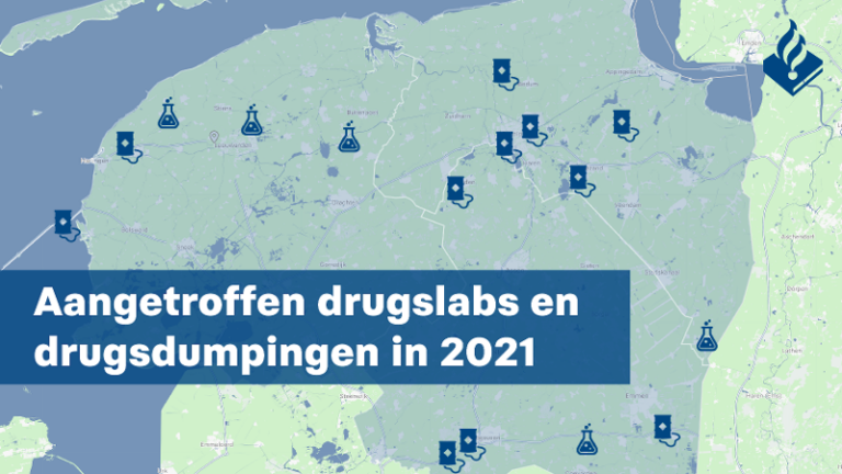 Cijfers drugslabs en -dumpingen 2021 Noord-Nederland
