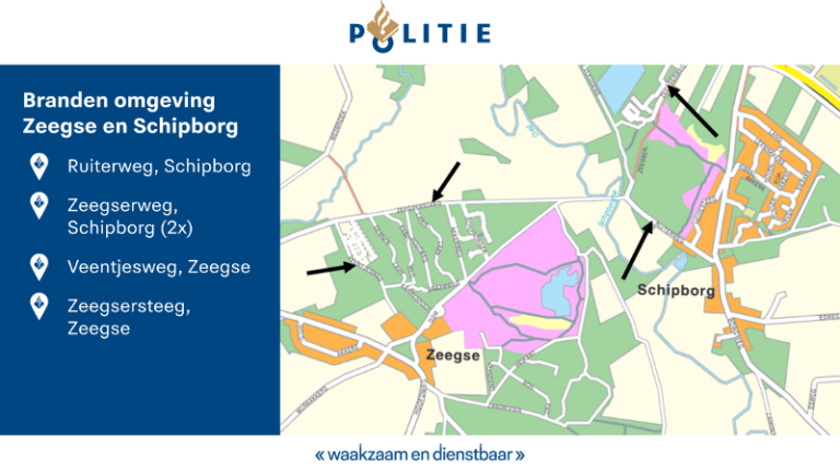 Forensisch onderzoek na meerdere branden in omgeving Schipborg en Zeegse