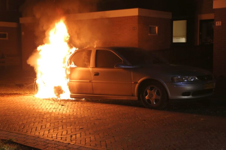 Brand aan achterkant van geparkeerde auto; brandstichting niet uitgesloten