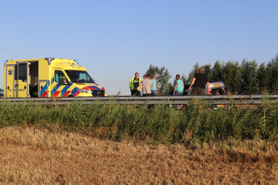 Forse file op A7 door ongeval bij Beerta