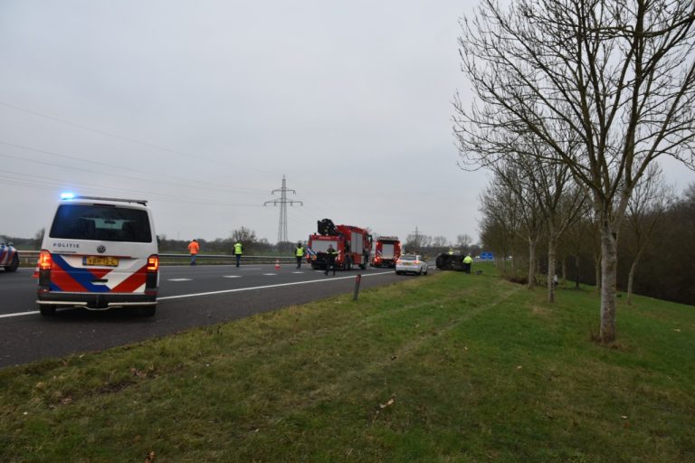 A32 bij Meppel afgesloten na ongeval