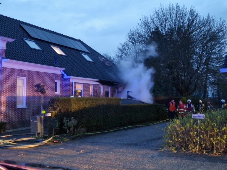 Grote schade aan woning na flinke brand