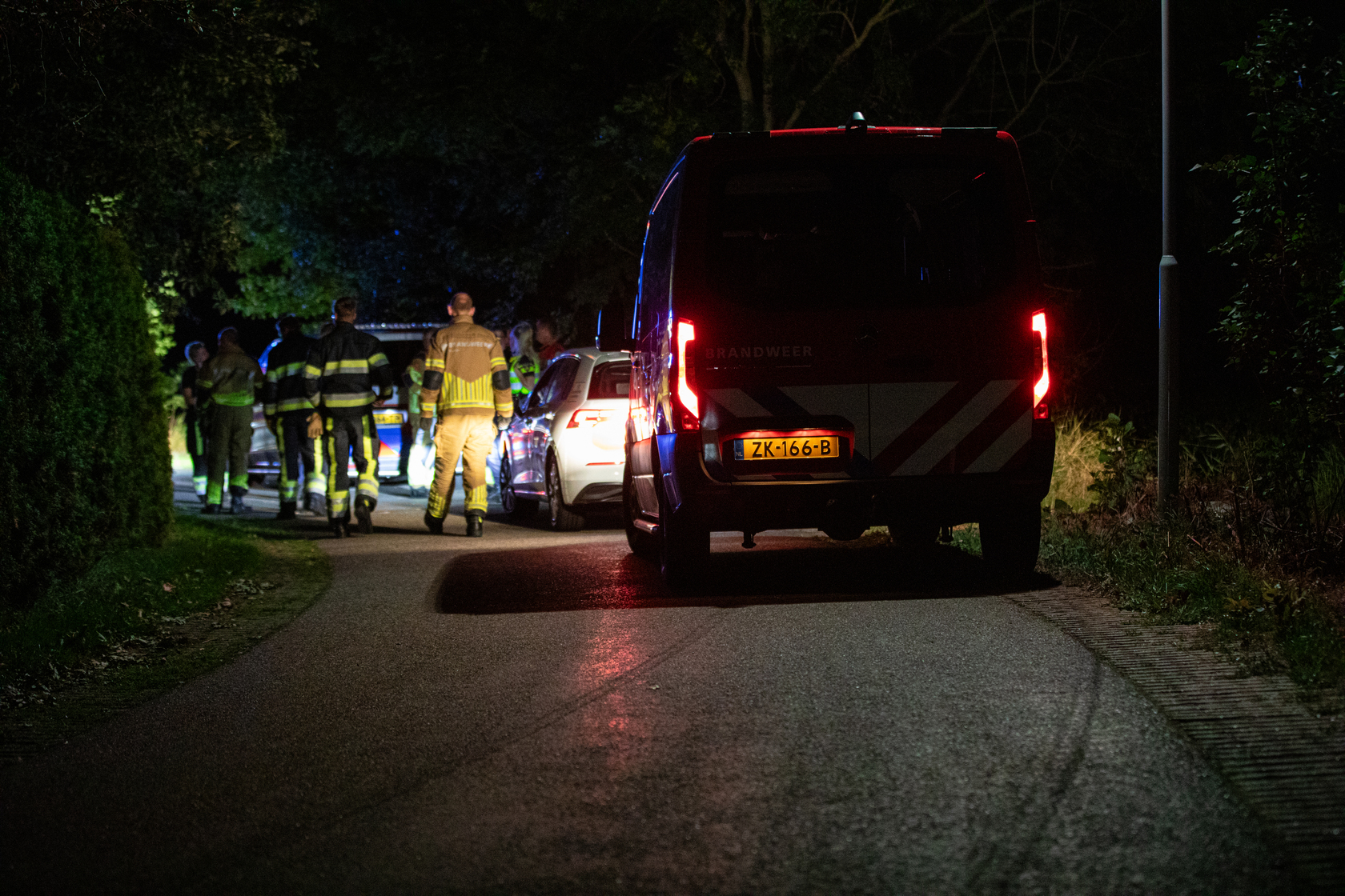 Vrouw mist bocht en rijdt tegen boom