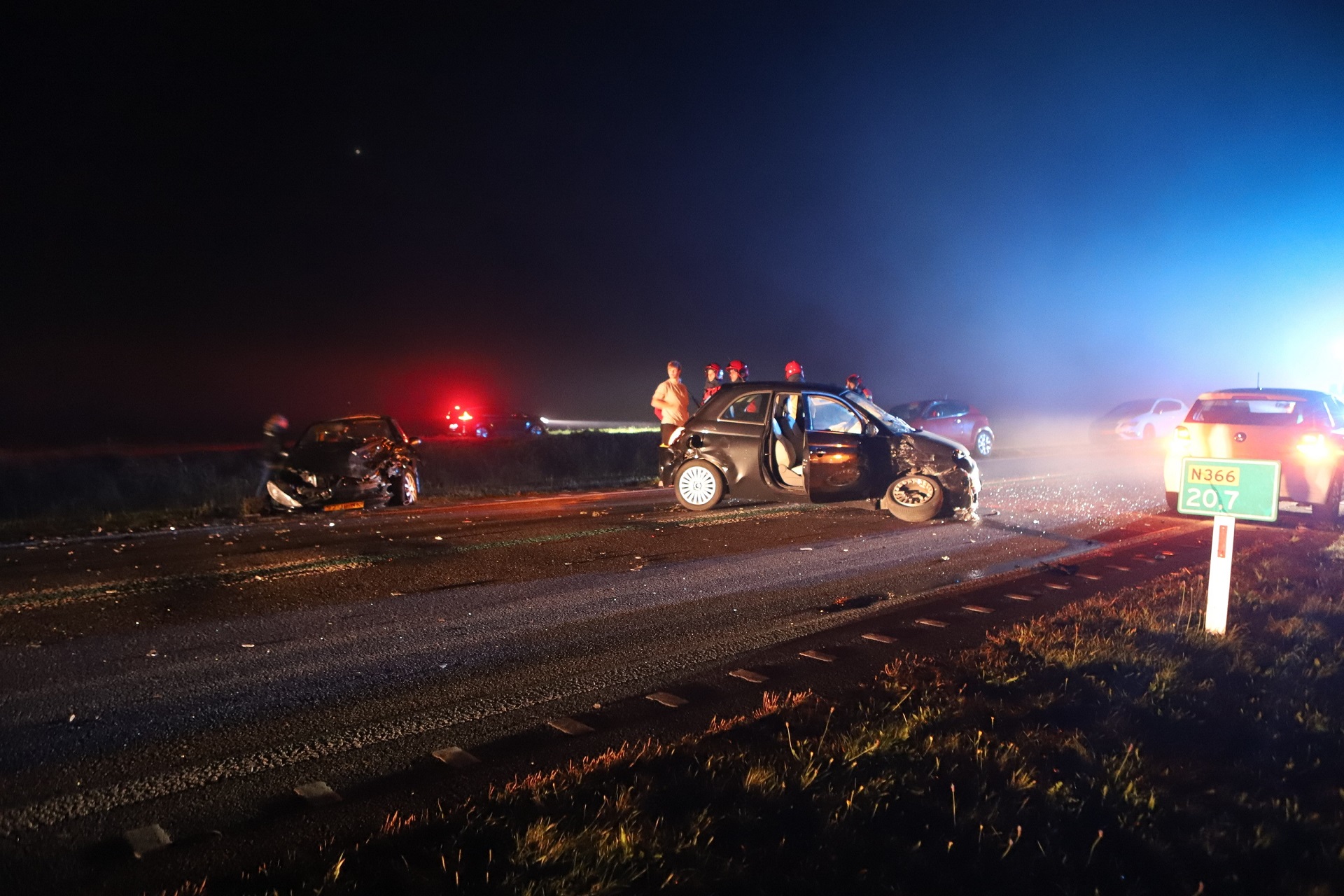 Meerdere auto’s beschadigd na inhaalactie