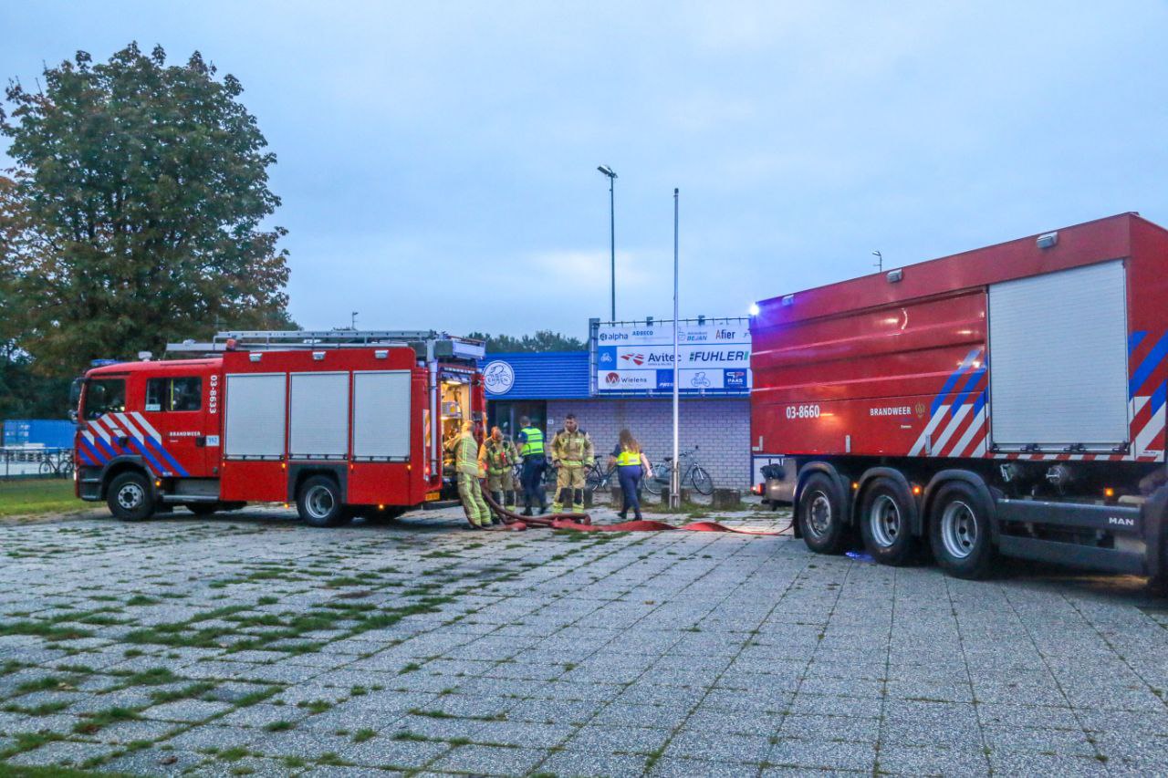 Brand in kleedkamer van wielervereniging