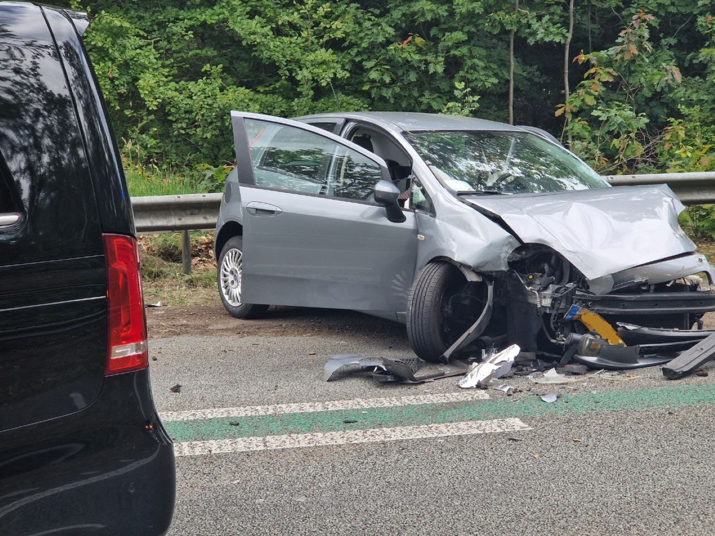 Ravage na ongeval op N34 tussen Exloo en Klijndijk