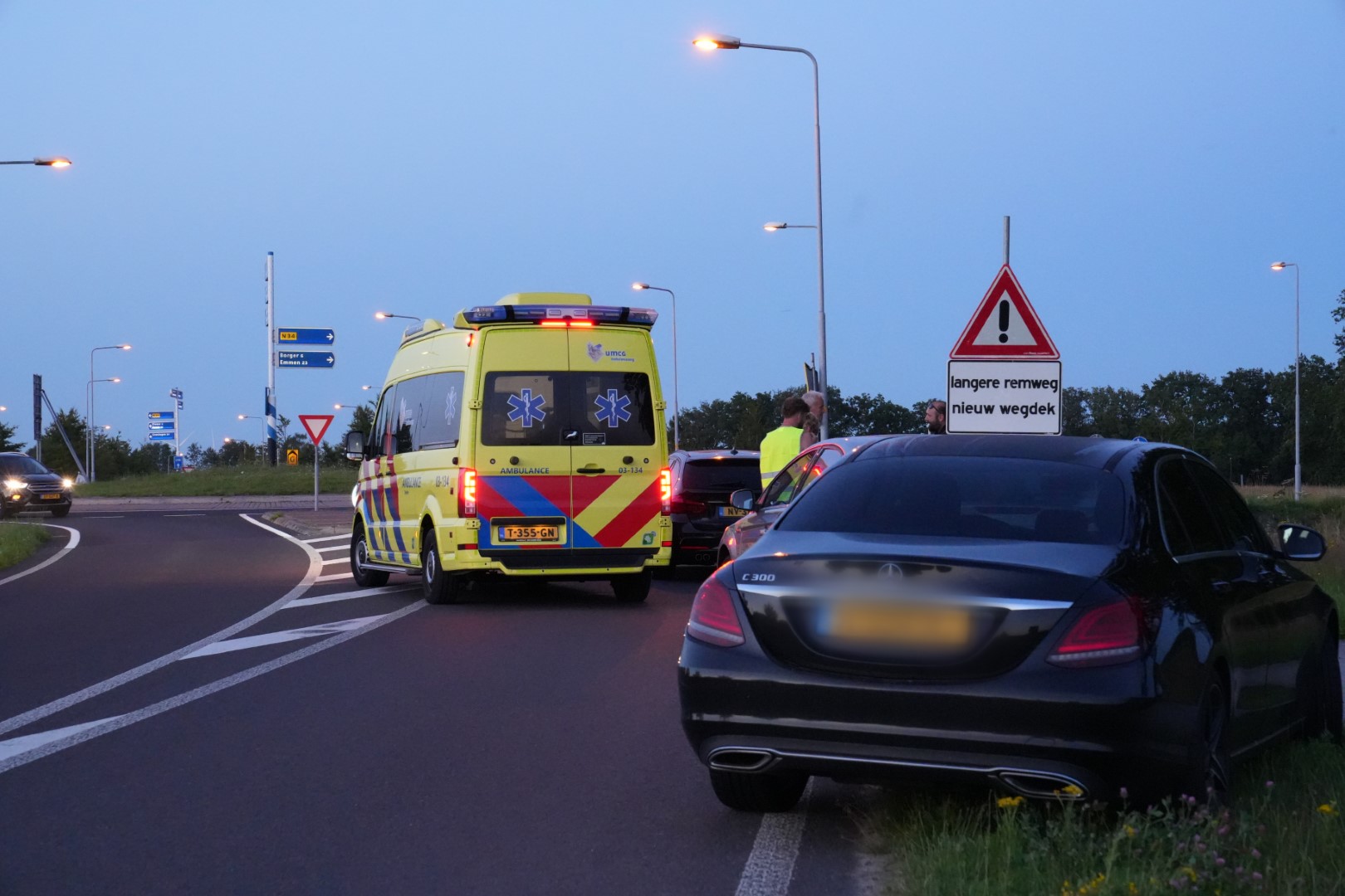 Motorrijder gaat onderuit bij Gasselte en raakt gewond