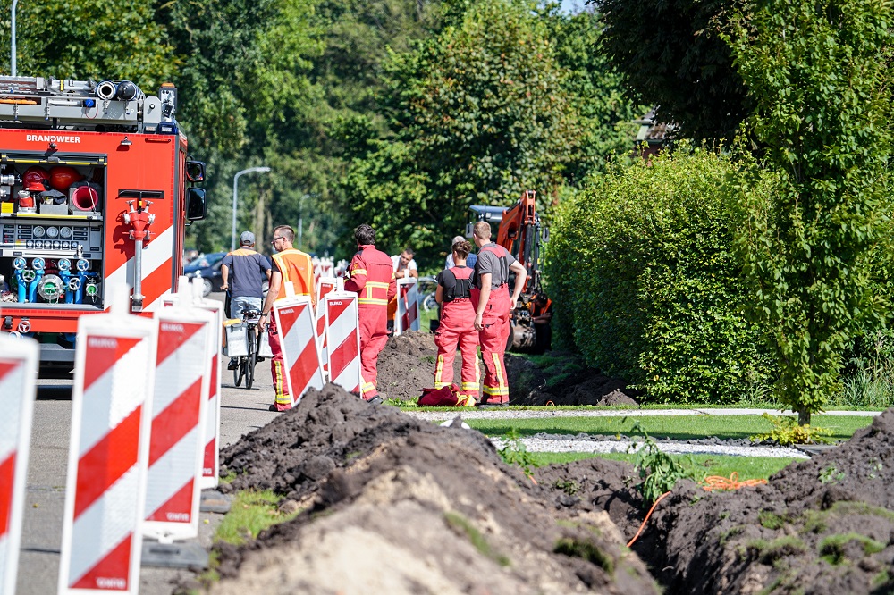 Gaslek door aanleg glasvezelkabel