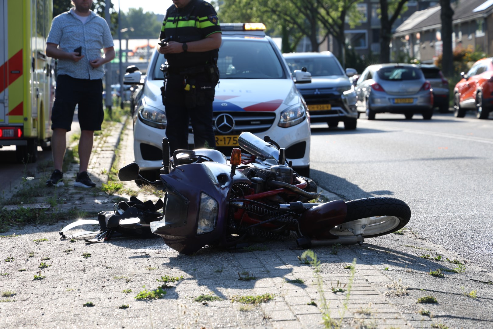 Motorrijder gewond bij aanrijding