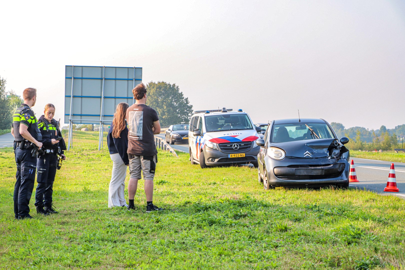 Twee kop-staartbotsingen op dezelfde weg op één middag