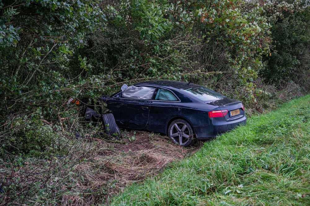 Automobilist met schrik vrij na eenzijdig ongeval