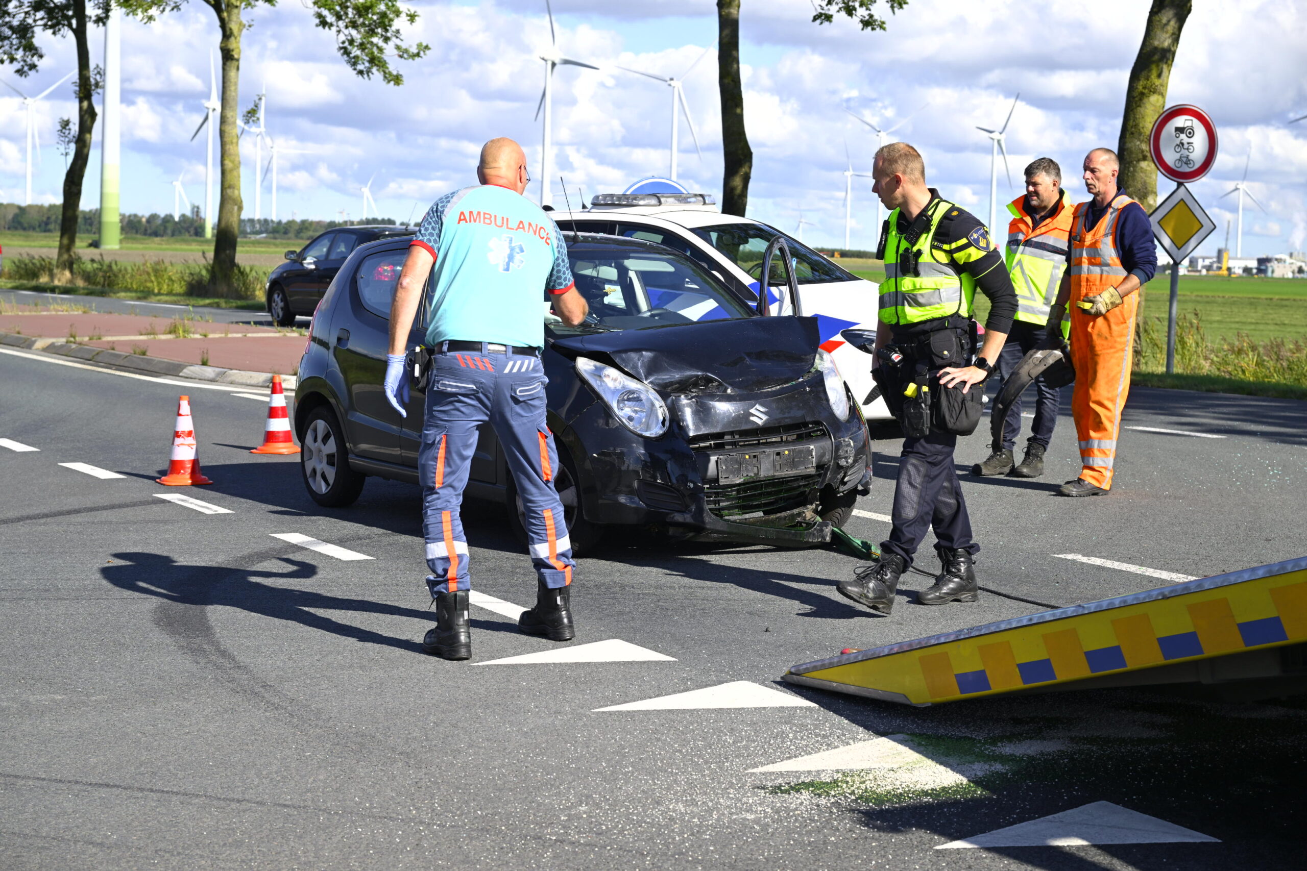 Forse schade en gewonde bij ongeval op N362