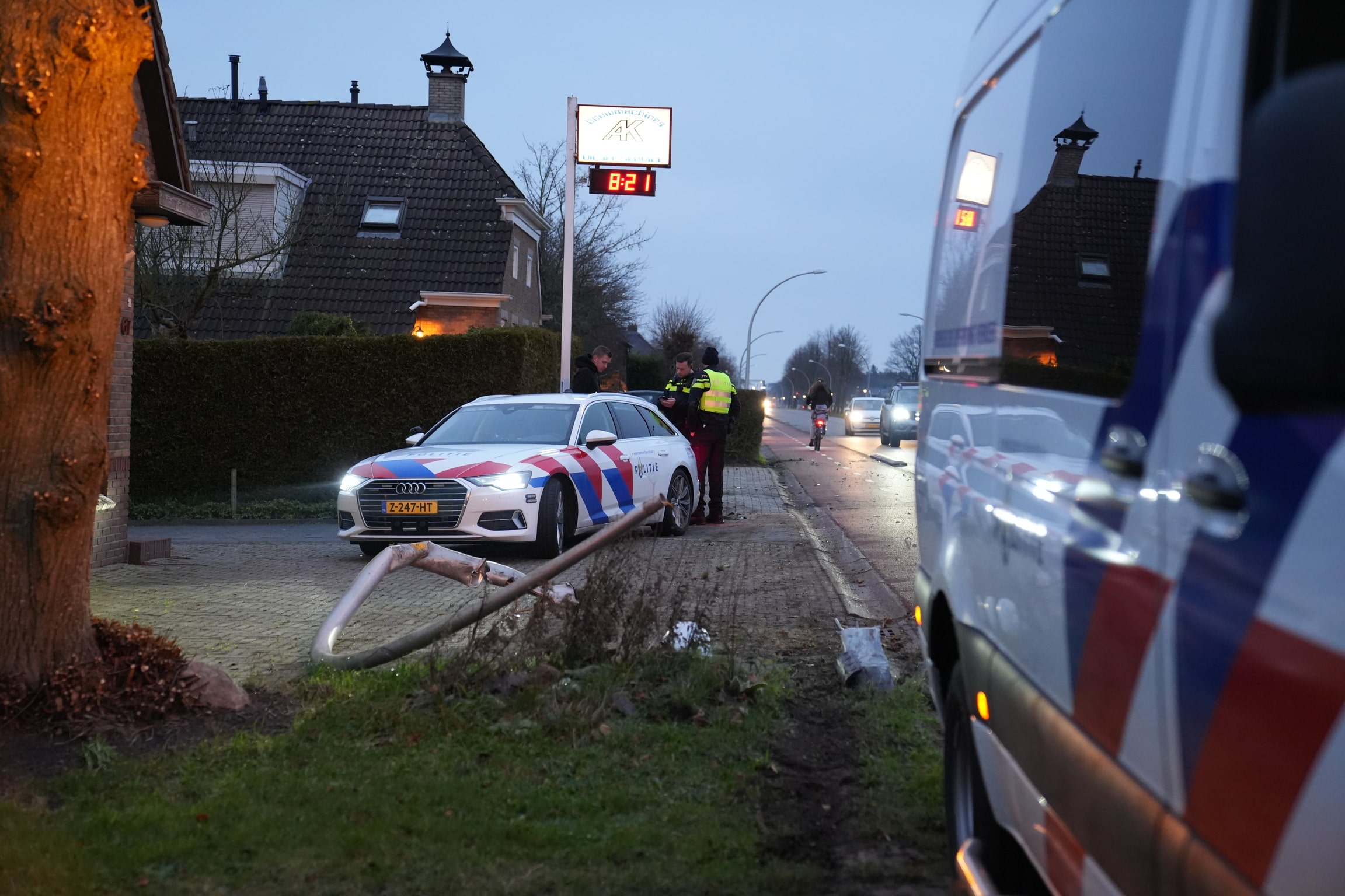 Ravage na crash van voertuig