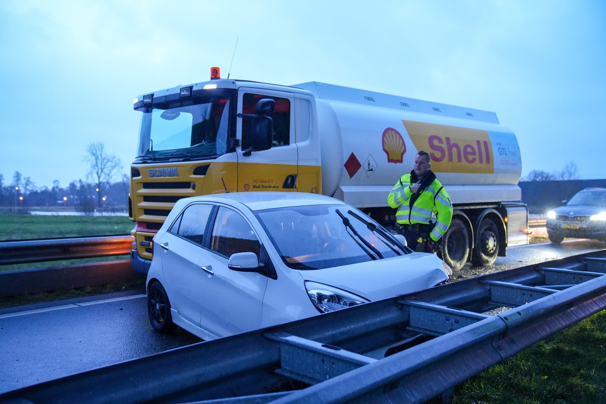 Afrit afgesloten na ongeval op snelweg