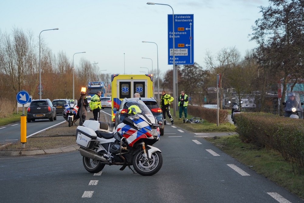 Fietser gewond na aanrijding met auto