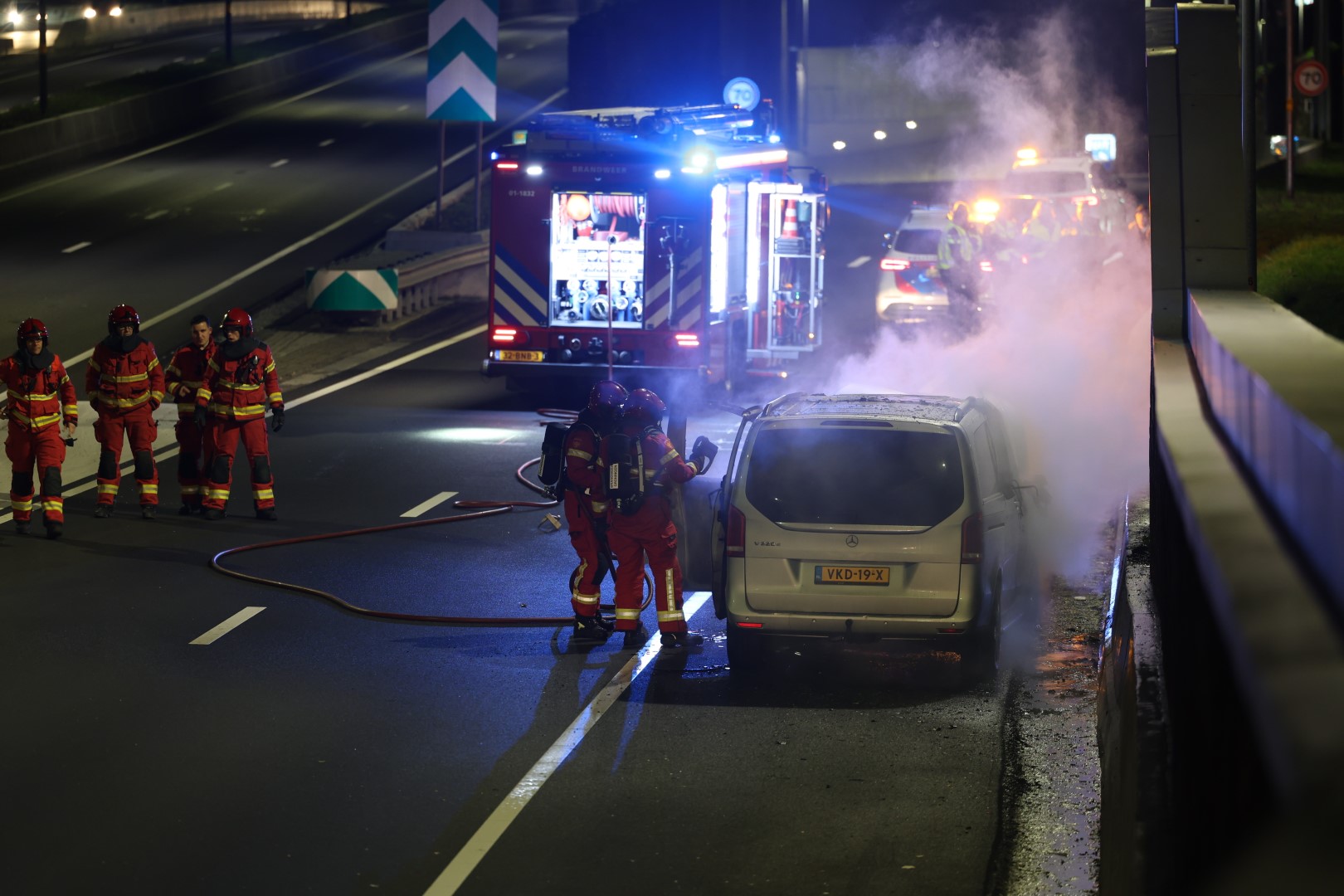 Zuidelijke ringweg deels dicht wegens brand