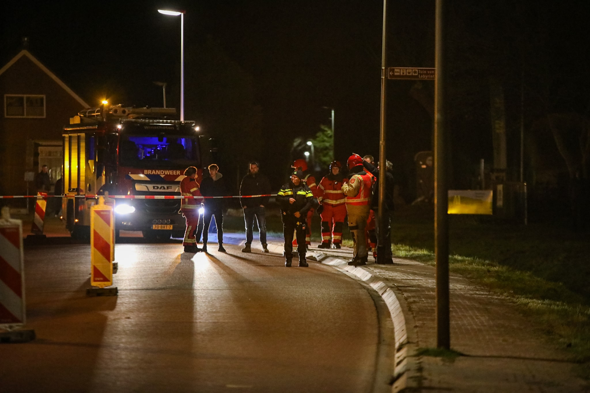 Gaslekkage bij zorglocatie bewoners op straat