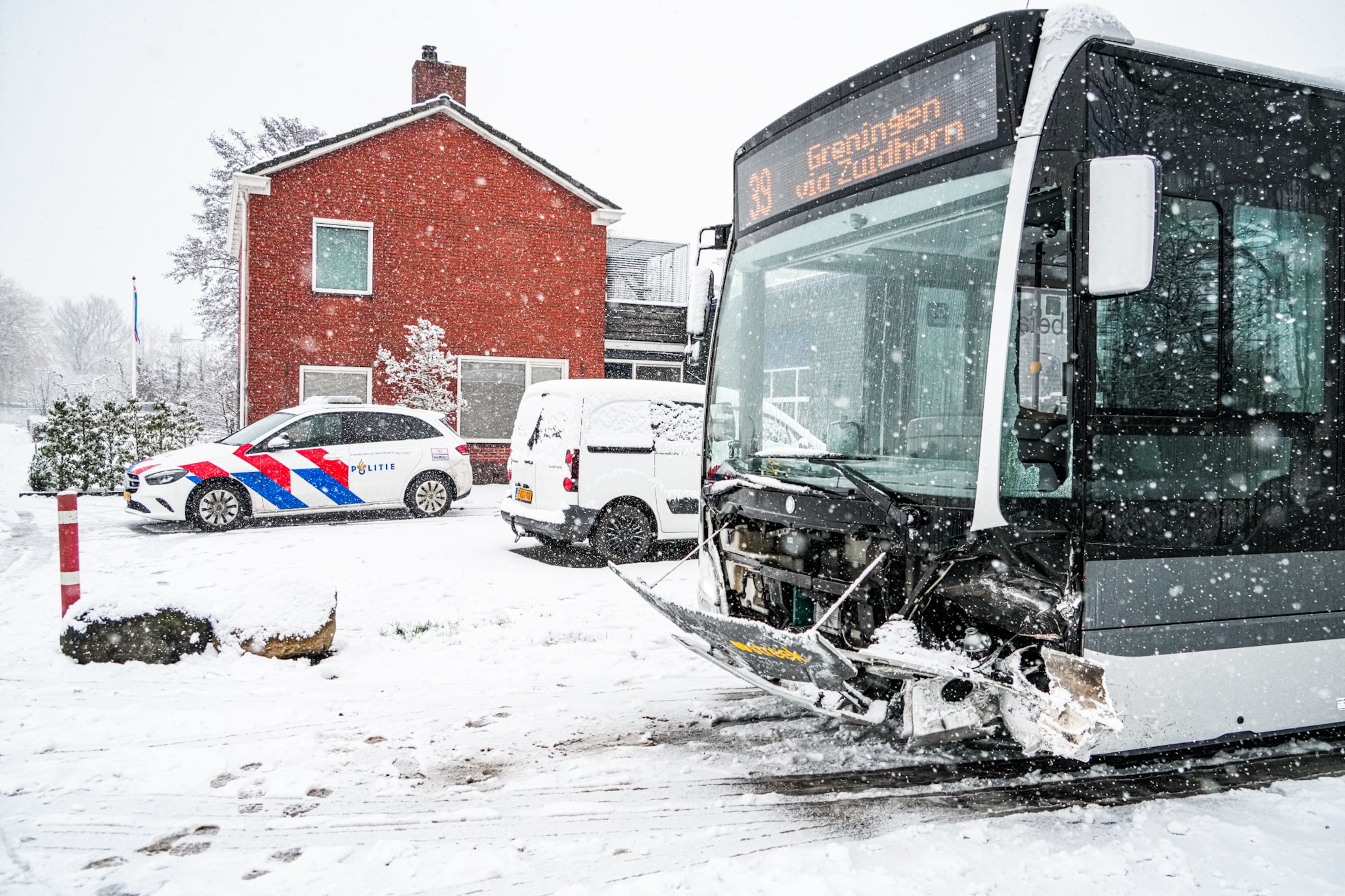 Meerdere ongevallen door sneeuw