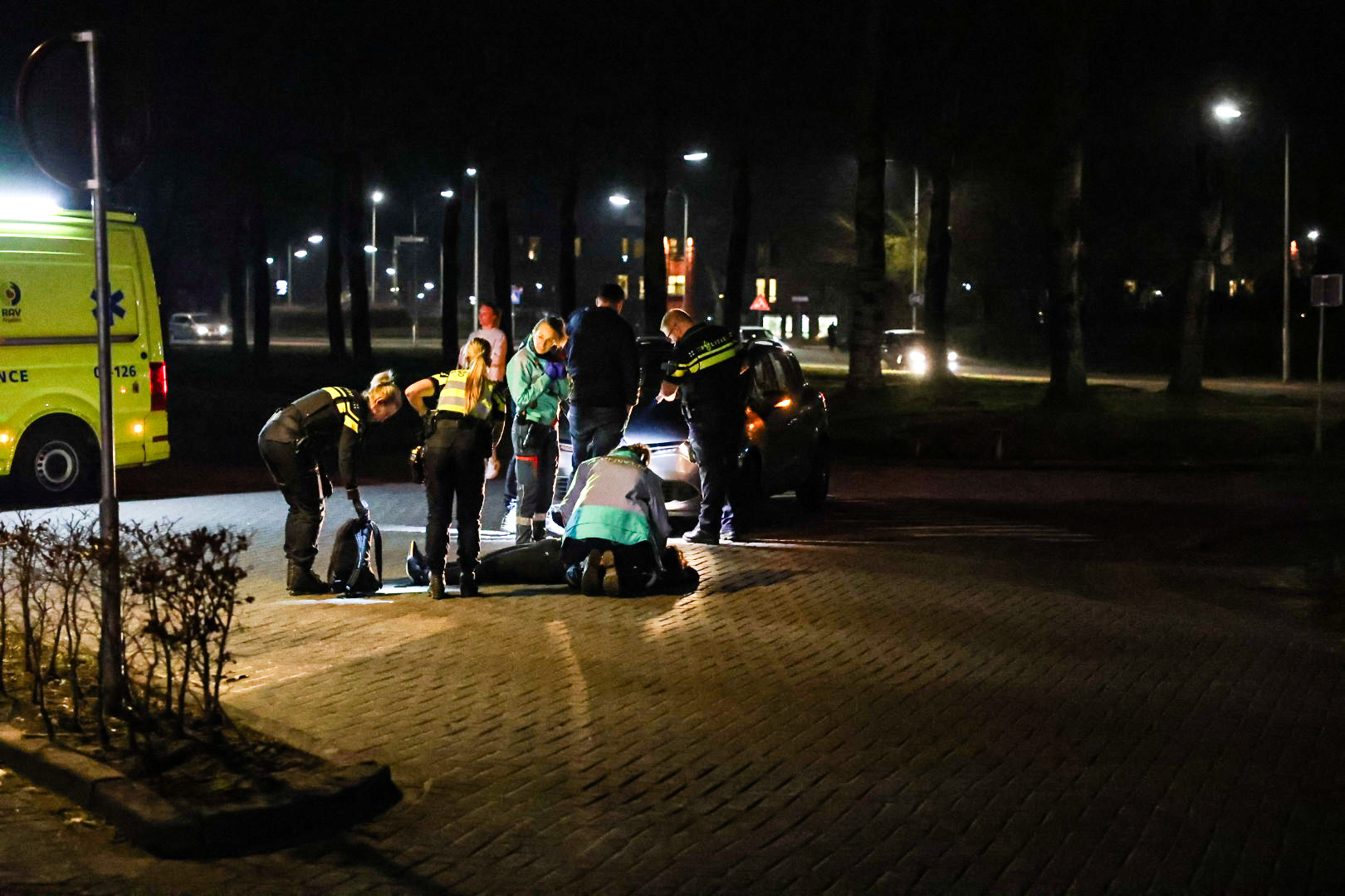 Voetganger aangereden op parkeerplaats