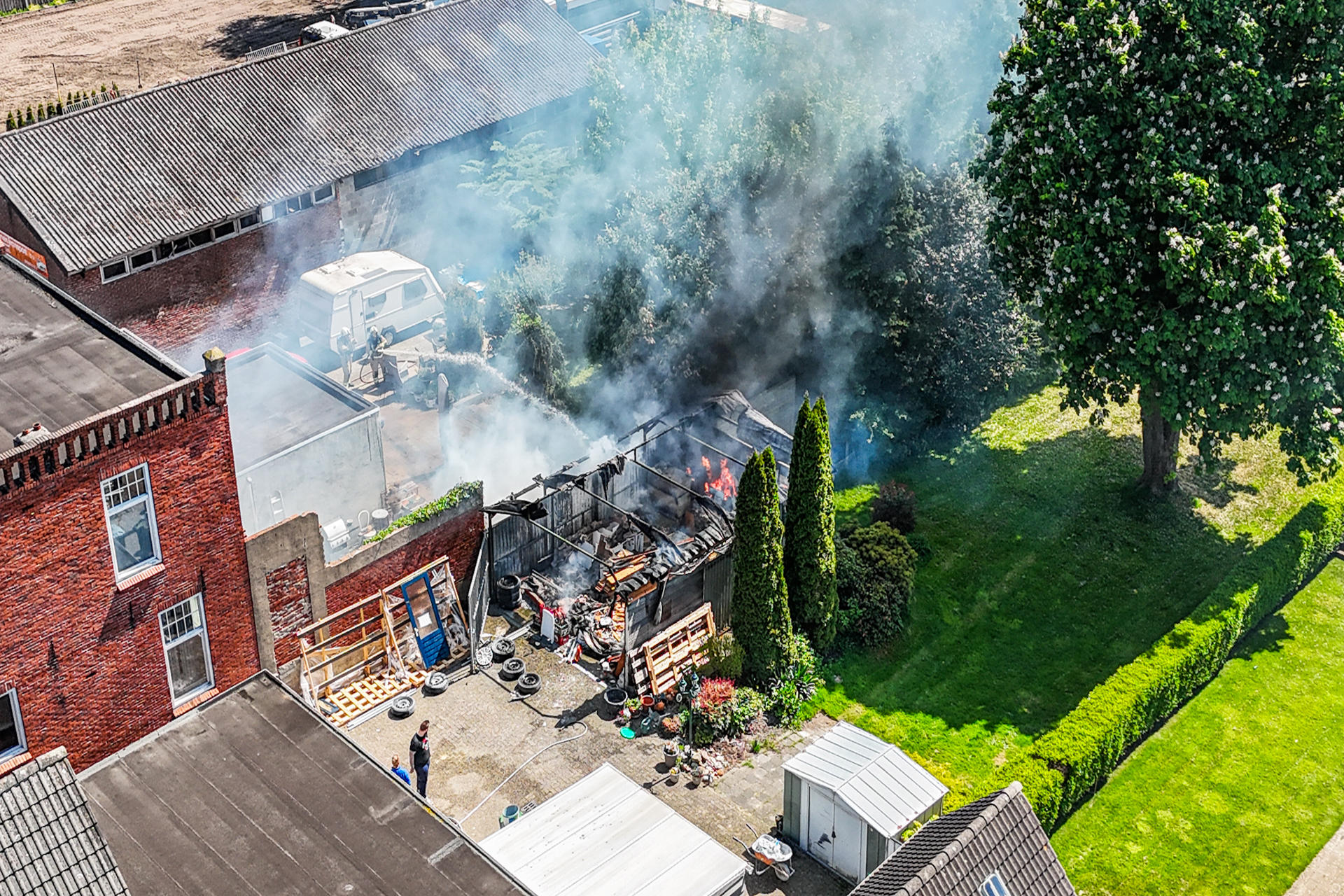 Schuur verwoest door brand