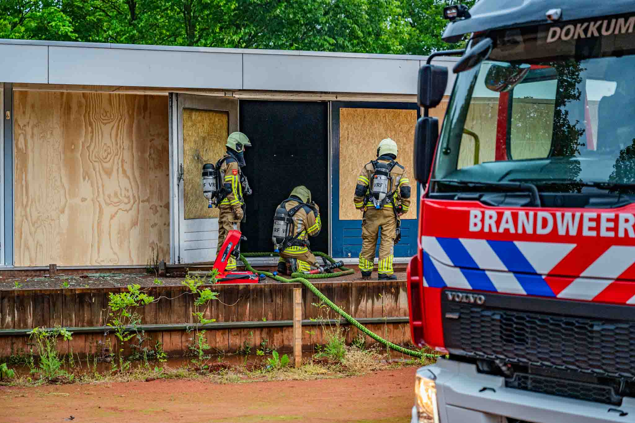 Brand in leegstaand pand oude tennisvereniging, geen gewonden