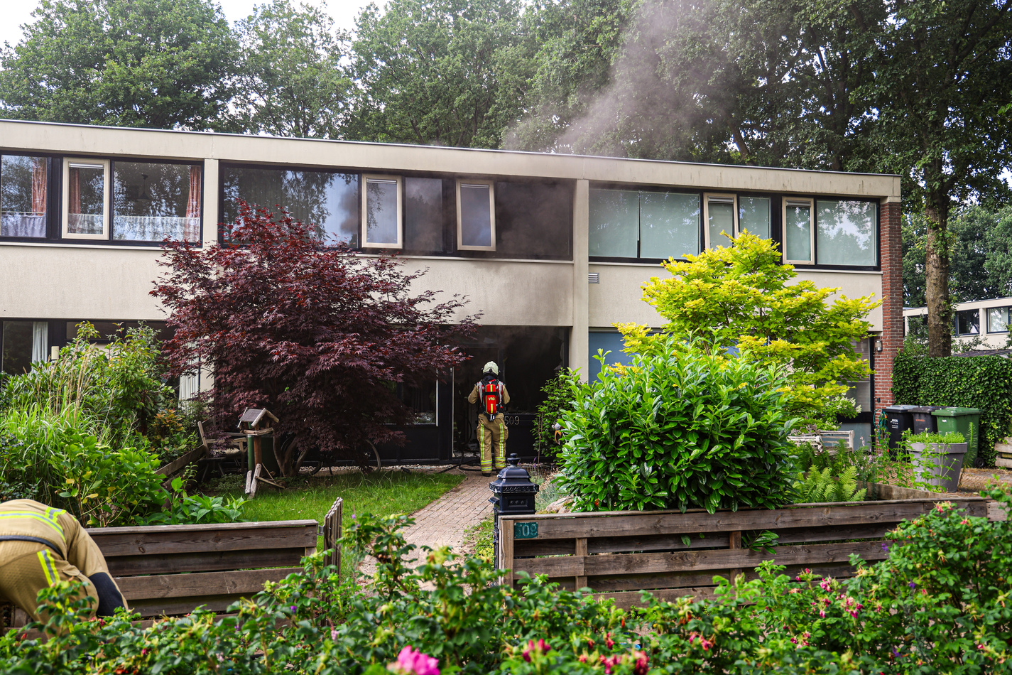 Flinke rookontwikkeling bij woningbrand