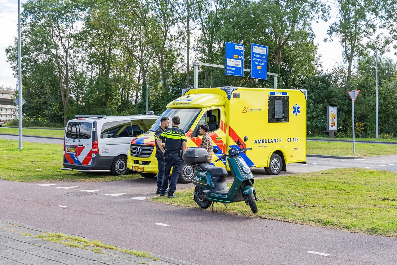 Fietser gewond bij aanrijding met scooter