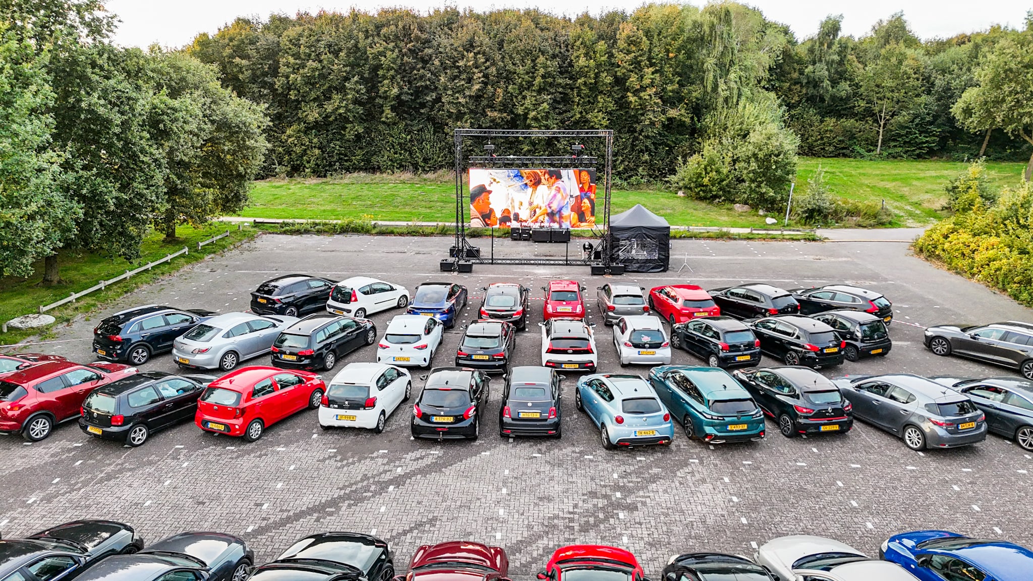 Parkeerplaats omgetoverd tot autobios