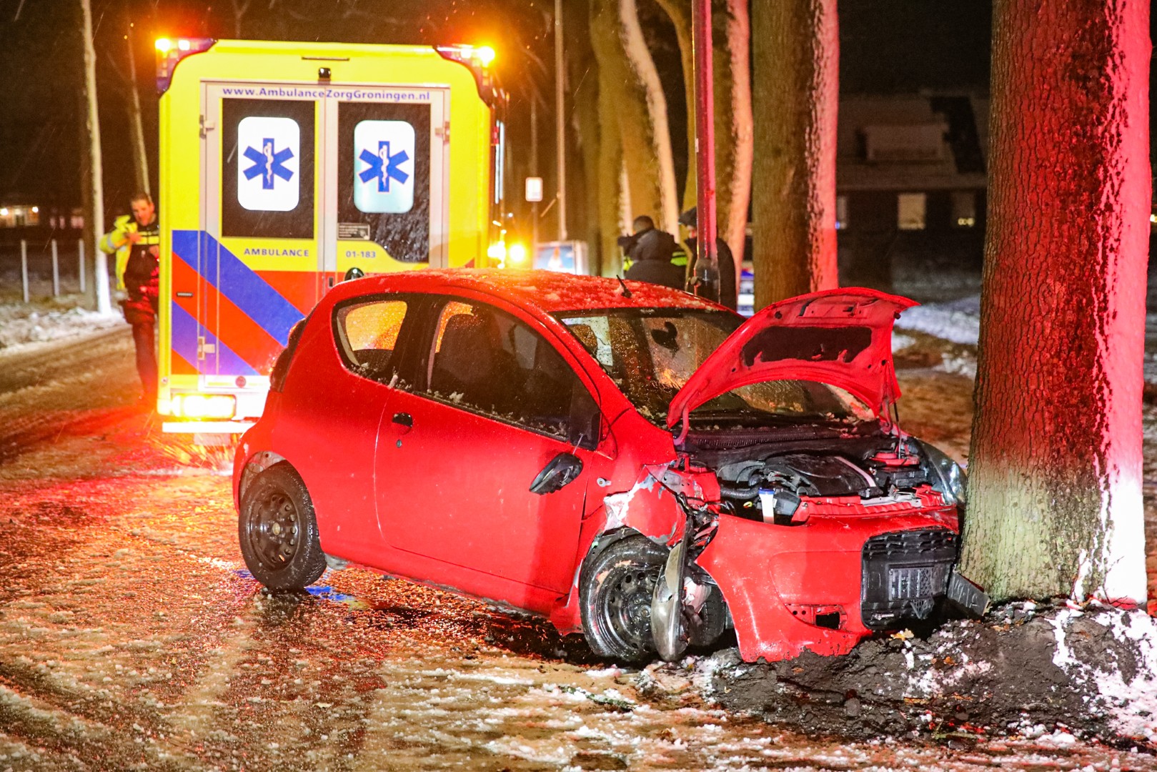 Automobilist botst tegen boom