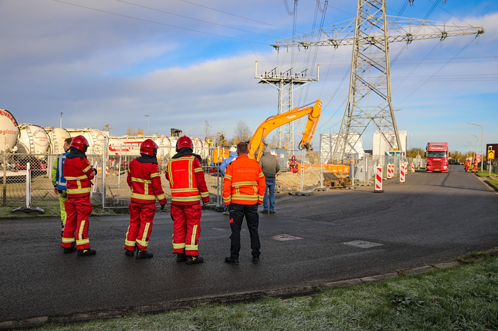 Gasleiding doorboord tijdens werkzaamheden